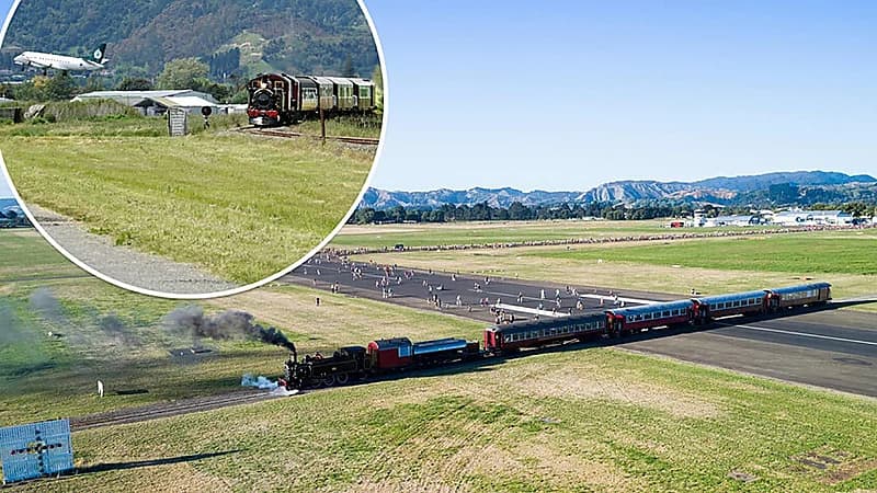 مطار يعبره قطار: تجربة فريدة ومرعبة في نيوزيلندا.. صور