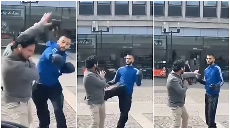 حارق المصحف يتعرض للضرب من أحد الشبان العراقيين بالسويد .. فيديو