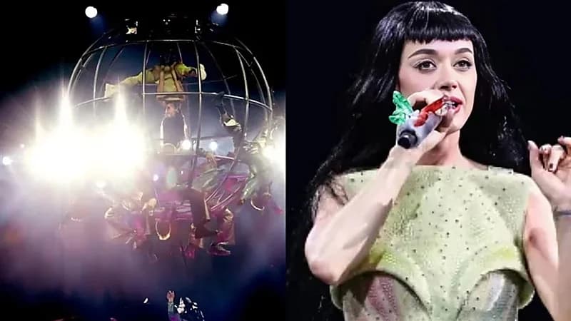 موقف مرعب لنجمة البوب كاتي بيري خلال حفلها في أستراليا .. فيديو