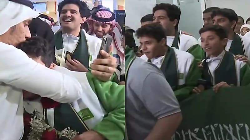 استقبال أبناء الوطن العائدين من جنيف بعد تحقيقهم عدة ميداليات بمعرض الاختراعات.. فيديو