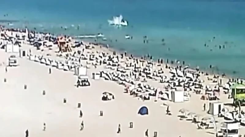 شاهد.. لحظة سقوط مروحية في المحيط الأطلسي