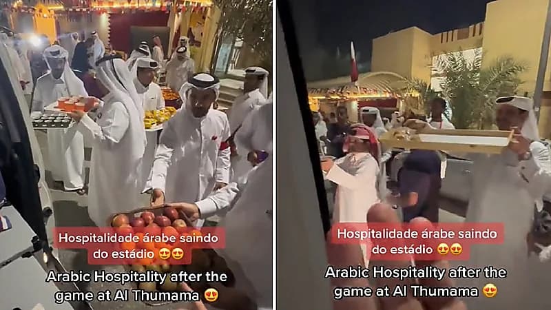 شاهد .. كرم أهل قطر مع مشجعي كأس العالم
