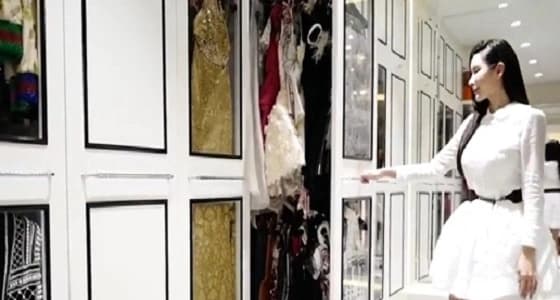 بالفيديو.. دولاب سيدة أعمال في حجم الشقة يخطف الأنظار