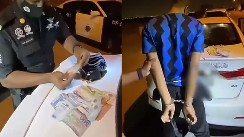 بالفيديو.. القبض على نيجيري وبحوزته 100 قرص إمفيتامين المخدر