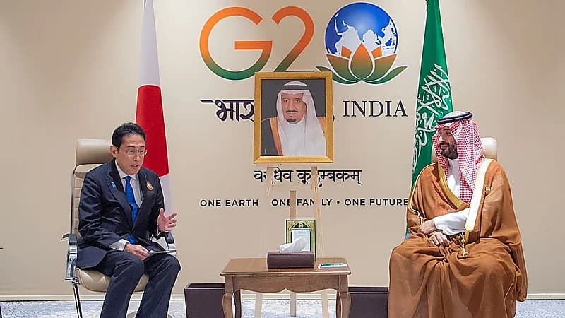 ولي العهد يلتقي رئيس وزراء اليابان على هامش قمة ‎مجموعة العشرين .. فيديو