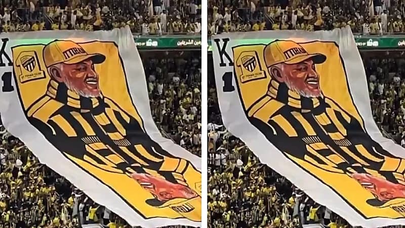 الشعب السوداني يشكر جماهير الاتحاد على تكريم "العم كمال الدولي" في تيفو مؤثر .. فيديو