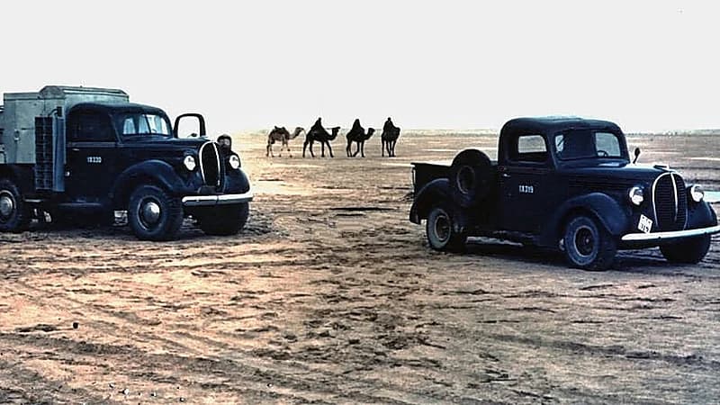 صورة نادرة توثق المسح الزلزالي بحثًا عن النفط شرق المملكة قبل 86 عامًا