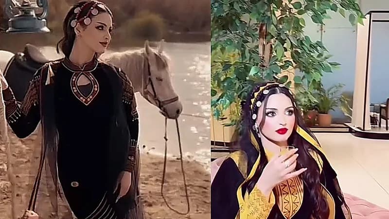 ريناد القحطاني تتغزل بنفسها بالزي الجنوبي : حبيبتي أحلى فرس .. فيديو