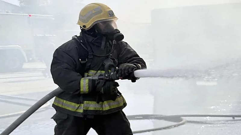 إخماد حريق في ورشة بالرياض.. صور