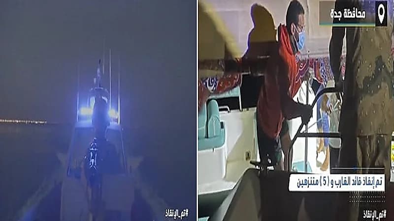 بالفيديو.. "حرس الحدود" ينقذ 6 مواطنين من الغرق في بحر جدة