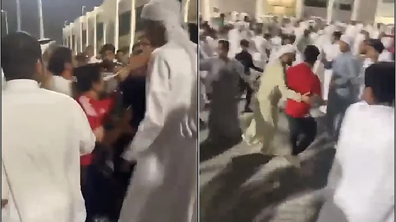 بالفيديو .. اشتباكات بالأيدي بين جماهير الشارقة وخورفكان