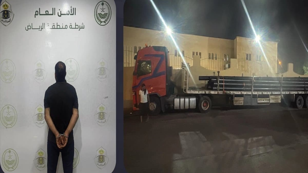 القبض على سائق شاحنة لسرقته حمولتها بالرياض