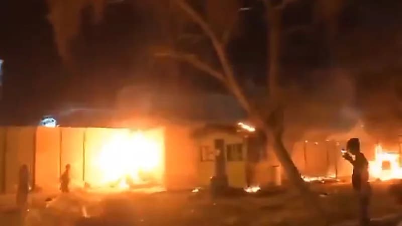 بالفيديو.. إحراق القنصلية الإيرانية بالعراق احتجاجًا على مقتل " الوزني "