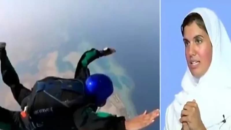 مواطنة تكشف عن تجربتها في القفز المظلي وتسلق الصخور "فيديو" 