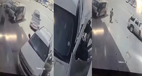 بالفيديو.. كاميرا مراقبة توثق سرقة لص لـ " تاهو " بالرياض