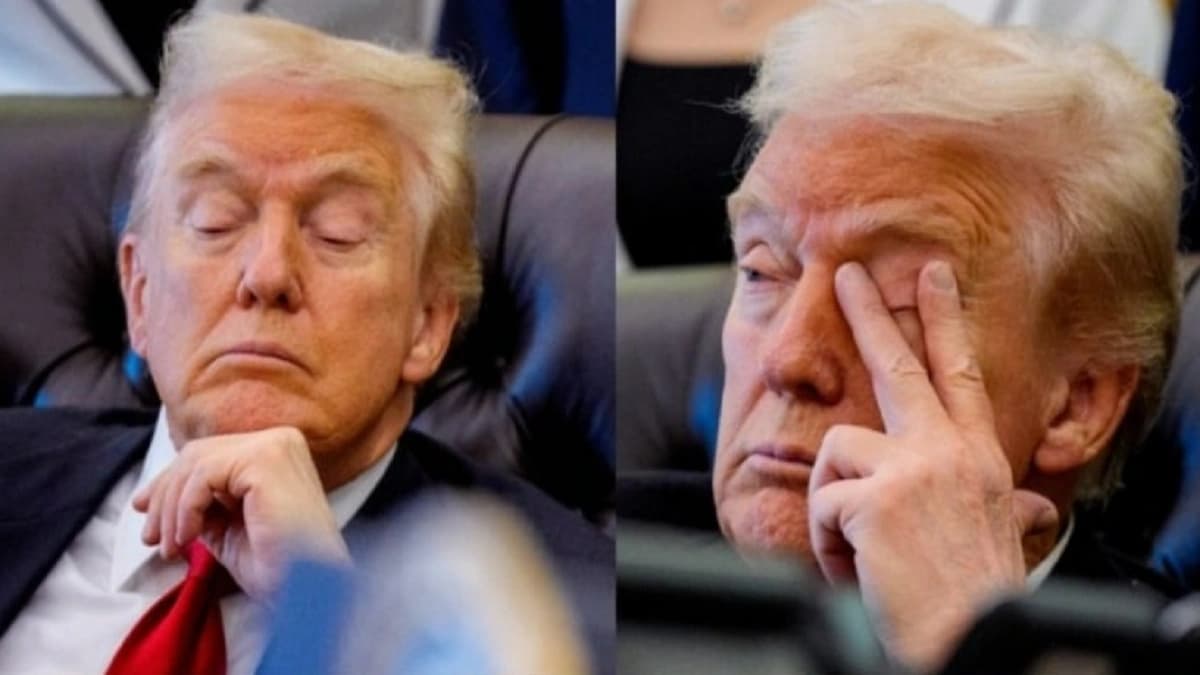 ترامب يغفو خلال مؤتمر صحفي في البيت الأبيض .. فيديو