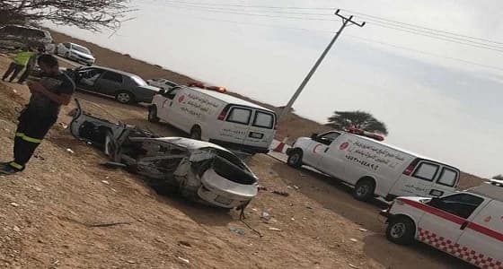 بالصور.. وفاة 9 أشخاص إثر وقوع حادث تصادم بالدلم