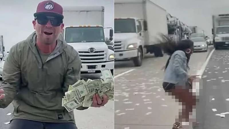 سقوط "رزم أموال" على الطريق من مركبة مصفحة