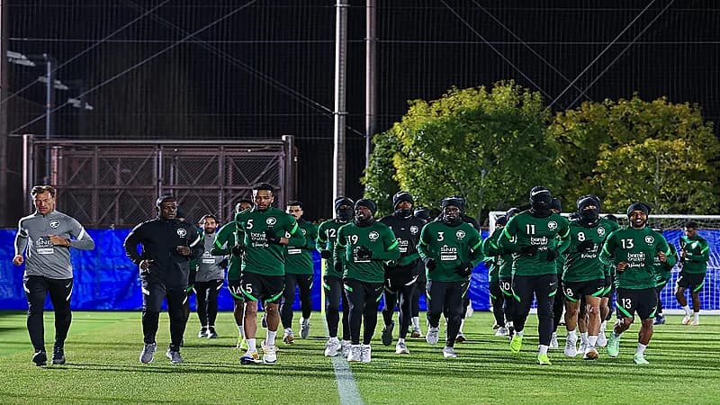 بالصور.. الأخضر يبدأ استعدادته لمواجهة اليابان