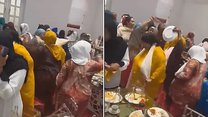 مضاربة عنيفة بين سيدات في إحدى الزواجات بالسودان.. فيديو