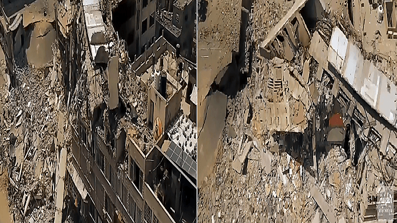 شاهد.. ‏لقطات جوية تظهر مدى الدمار الذي لحق بقطاع ‎غزة جراء القصف الإسرائيلي