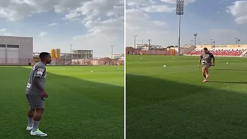 مالكوم يتدرب مع سافيتش بأول مران له في الهلال .. فيديو