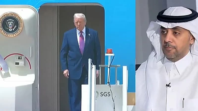 سر اختيار ترامب ربطة عنق بلون الخزامى خلال زيارته للمملكة .. فيديو