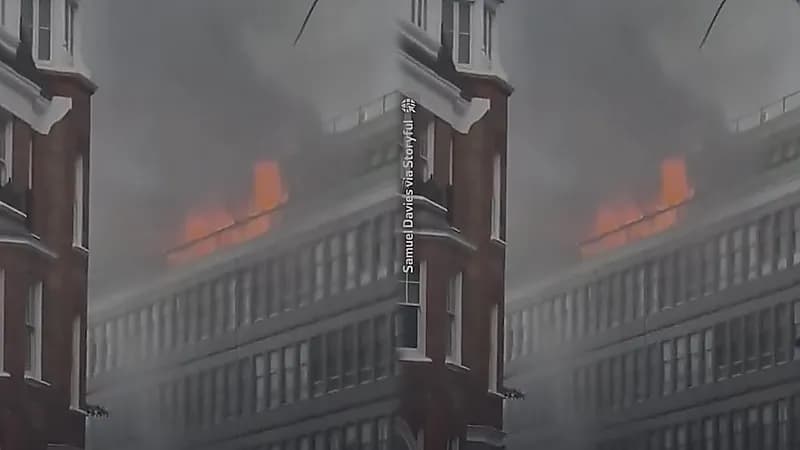 اندلاع حريق ضخم بشقة سكنية في لندن.. فيديو