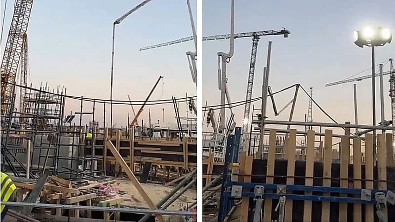 فيديو يكشف حجم الإنشاءات الهائل في ملعب وسط جدة