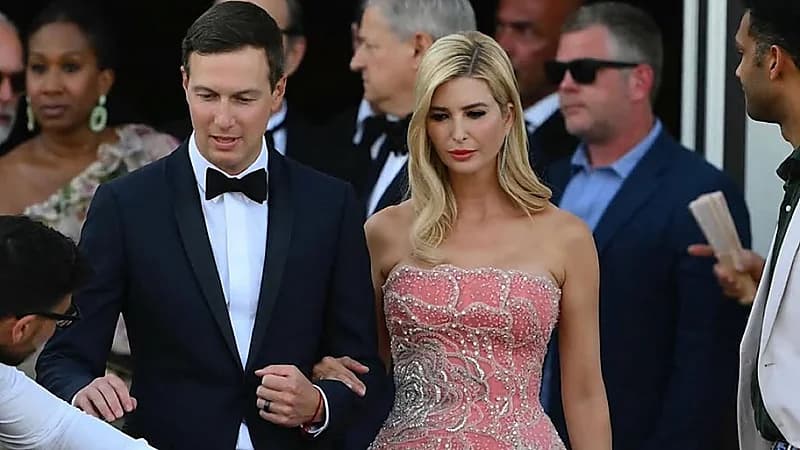 إيفانكا ترامب وزوجها يخطفان الأنظار بأناقتهما في حفل زفاف جيف بيزوس ..صورة