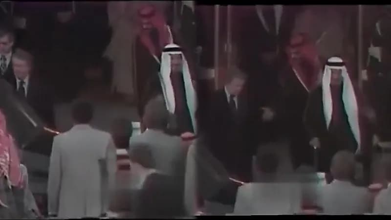 مقطع نادر للرئيس الأمريكي جيمي كارتر خلال زيارته للمملكة في السبعينات