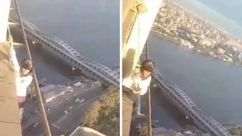 لحظات مرعبة لانتحار فتاة من الطابق الـ 23 بأحد فنادق القاهرة.. فيديو
