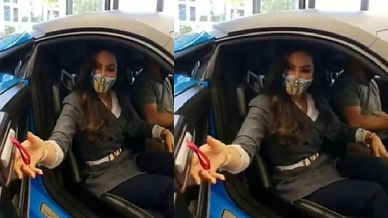 بالفيديو.. لجين عمران تركب سيارة رياضية: "أعشقها"