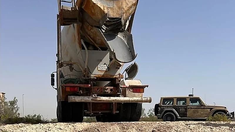 ضبط مخالفًا لتلويثه البيئة بتفريغ مواد خرسانية في الشرقية