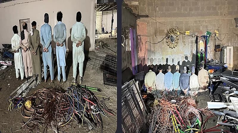 القبض على عدة وافدين لسرقتهم كيابل كهربائية من مدارس ومرافق بالرياض.. فيديو
