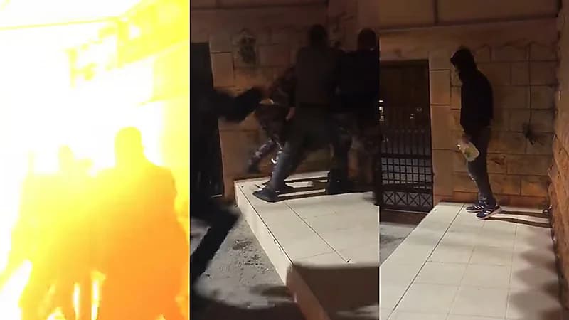 بالفيديو..محاولة إنقاذ فلسطيني من الانتحار تتحول لكارثة