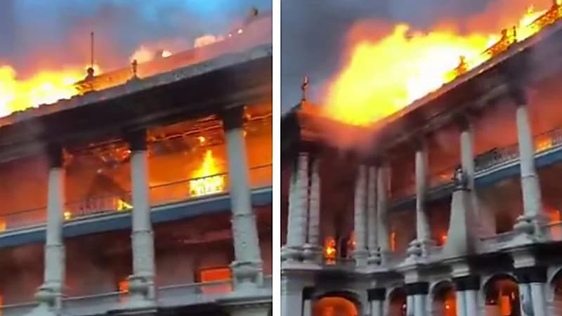 النيران تلتهم البرلمان النيبالي وسط مظاهرات ضد الفساد .. فيديو