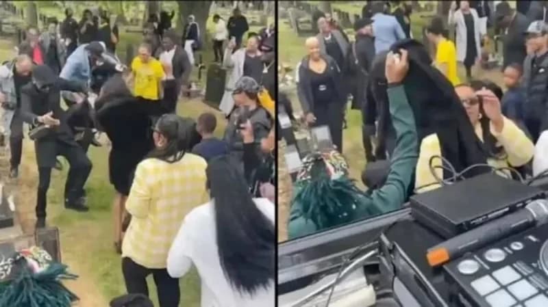 مراسم تشييع جثمان امرأة تتحول لحفلة راقصة