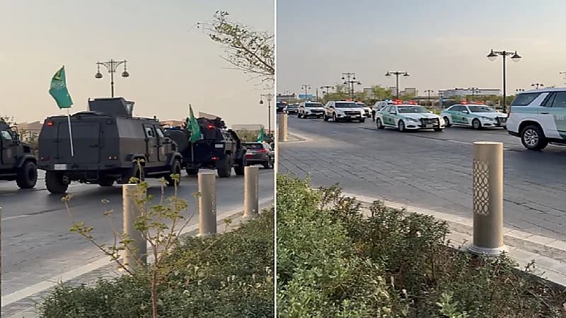 مسيرة المركبات العسكرية بالمدينة المنورة احتفالا باليوم الوطني 95 .. فيديو