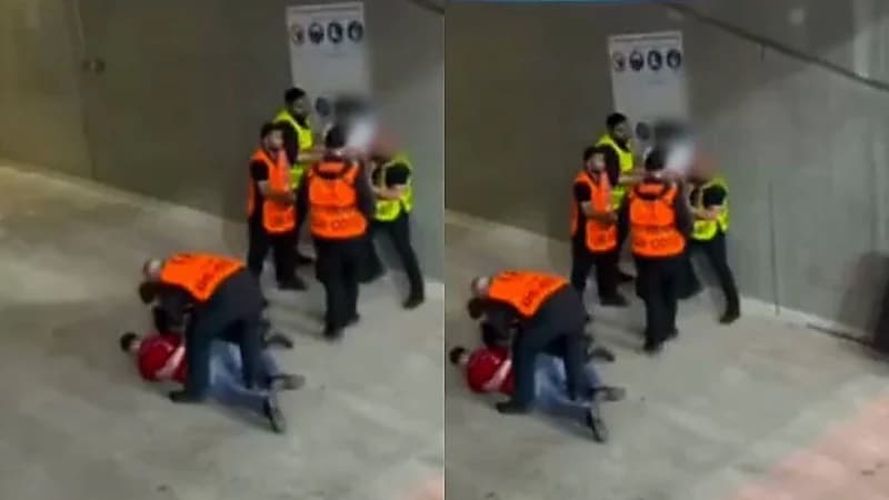 مقطع مسرب لتعذيب مشجع برتغالي والاعتداء عليه على يد قوات الأمن .. فيديو