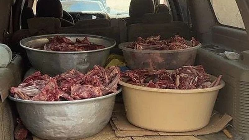 بالصور.. مداهمة فيلا سكنية اُعدت لتدوير لحوم الأضاحي المتعفنة