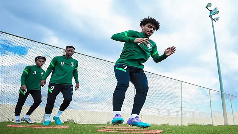 الأخضر الشاب يتأهب لمواجهة فلسطين