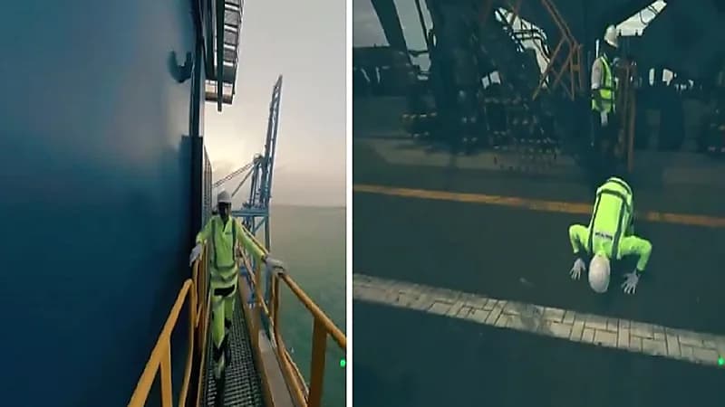 شاهد .. "الشقيري" يسجد على الأرض بعد فوبيا الأماكن المرتفعة