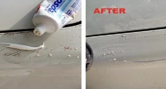 بالفيديو.. إزالة الخدوش من على السيارة بـ " معجون الأسنان "