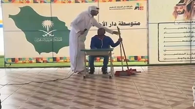 مدرسة تكرم عامل النظافة في "ترند المعلمين".. فيديو