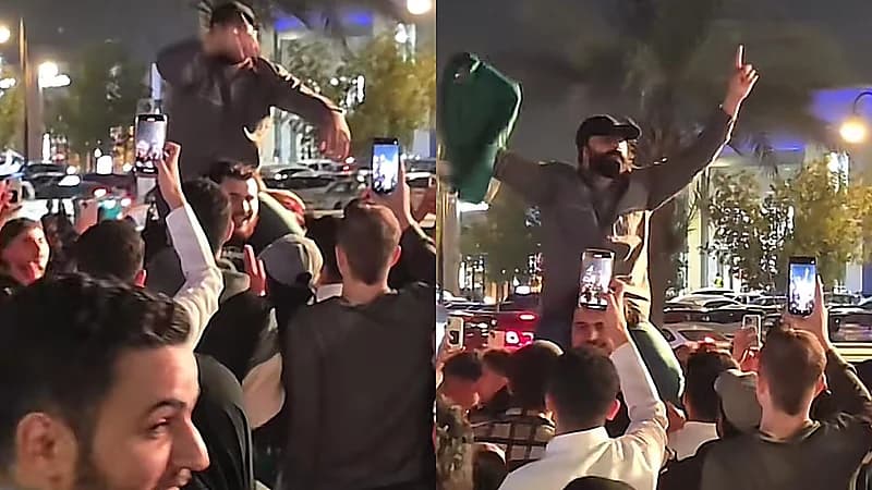 هتافات السوريين تملأ شوارع الرياض فرحًا: تحيا المملكة والملك سلمان .. فيديو