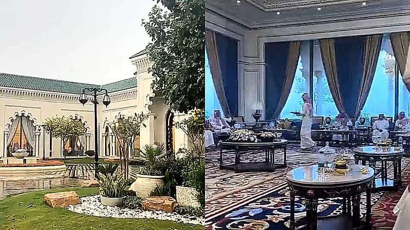 قصر بالرياض يخطف الأنظار لجماله الأخاذ .. فيديو