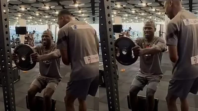 مزاح كنو مع كوليبالي أثناء التمرين .. فيديو