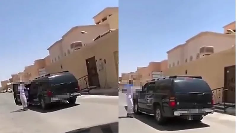 بالفيديو.. شاب يعترض سيارة بها نساء ويدخل في مشادة معهن ويعتدي على قائدها