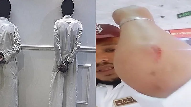 تفاصيل جديدة في واقعة اعتداء شخصين على حارس أمن في مكة بسبب " توكلنا "